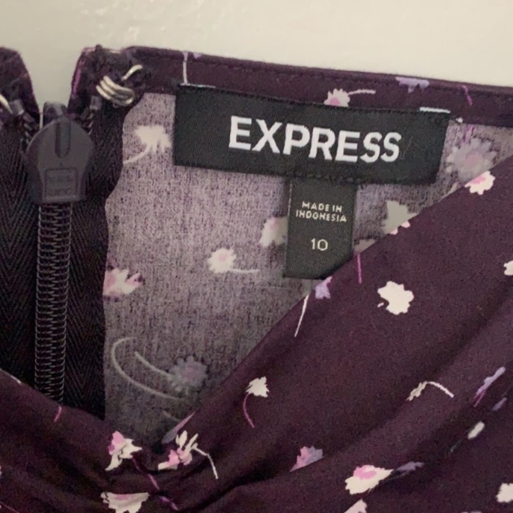 Express floral peplum off cold shoulder tank blouse 10